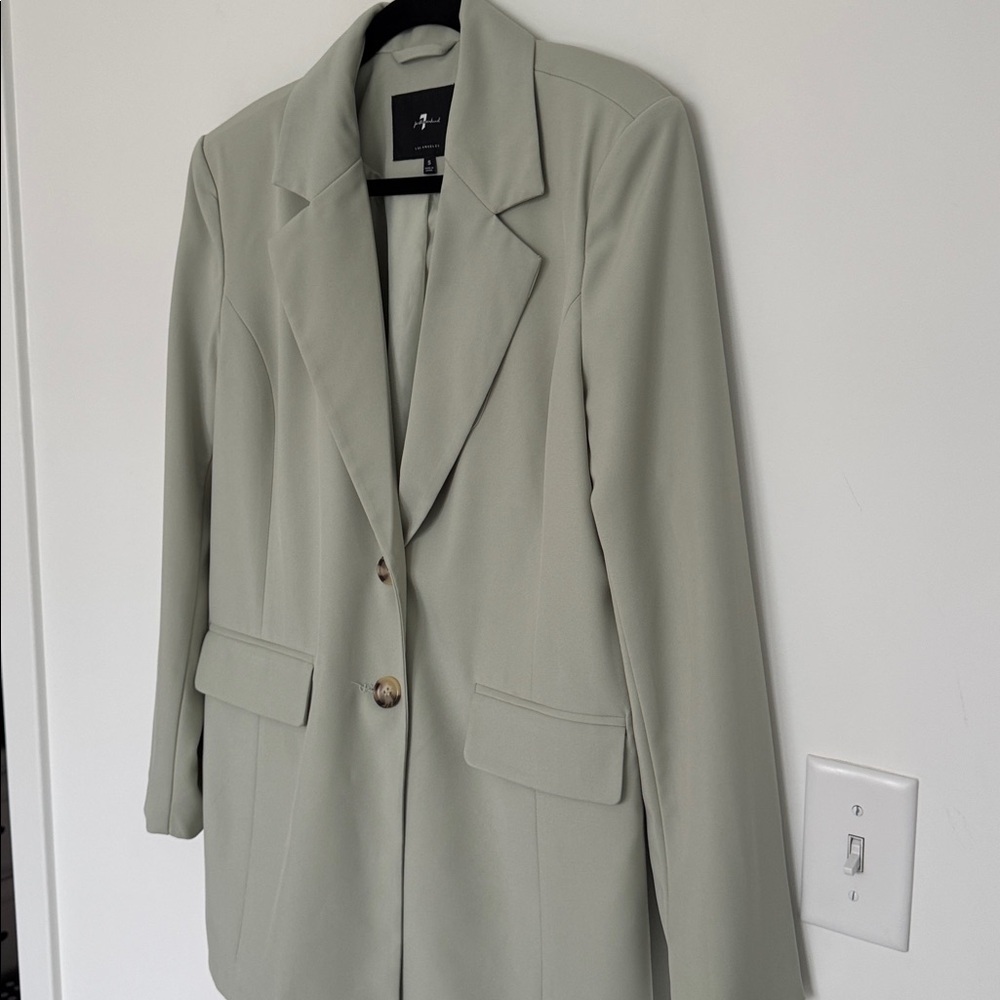 7 For All Mankind Women's Blazer in Light Green - Size S - Picture 5 of 8